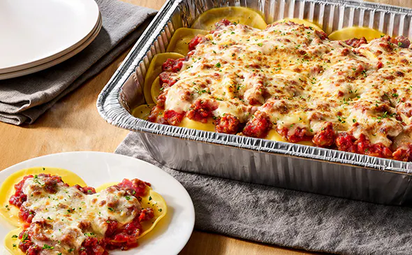 Cheese Ravioli with Marinara or Meat Sauce Serves 4 6