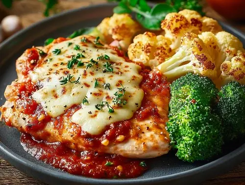 Lunch Sized Grilled Chicken Parm Broccoli
