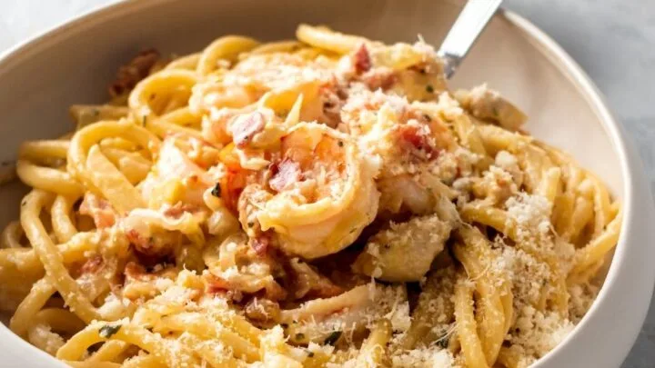 chicken and shrimp carbonara olive garden